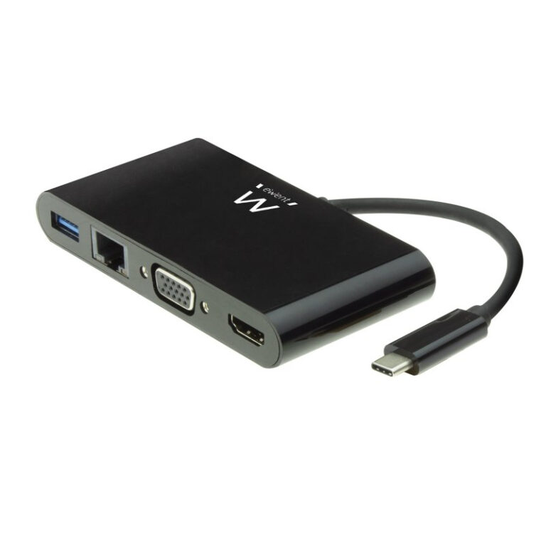 Dockstation Ewent USB-C para HDMI 4K/VGA/RJ45/USB
