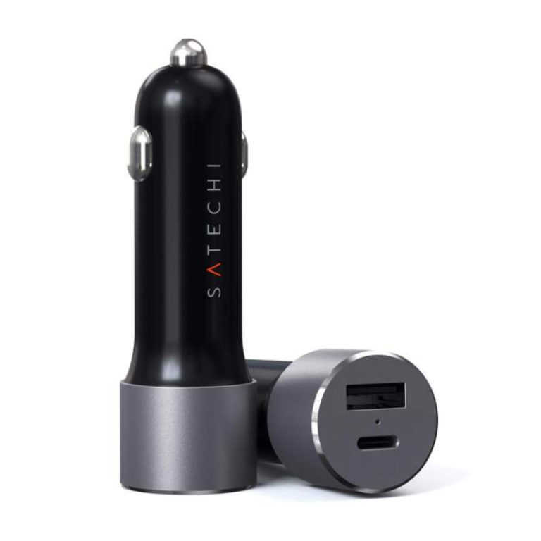 Carregador de Isqueiro Satechi USB-C 72W Cinzento Sideral