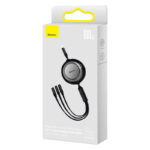 Adaptador Baseus Bright Mirror 4 Retrátil USB-C 3-em-1 (Lightning + USB-C + MicroUSB) 1.1m Preto