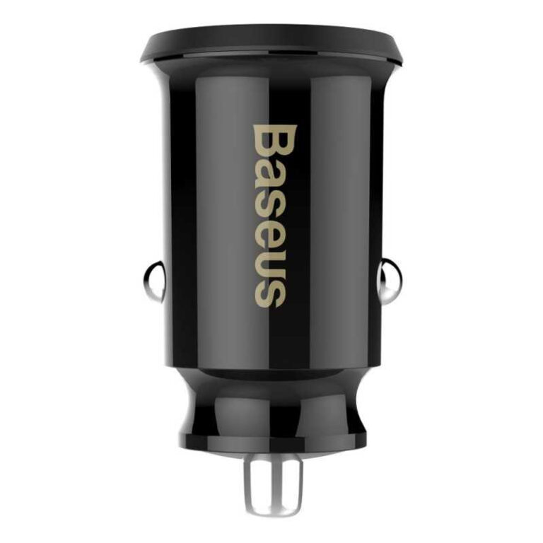 Carregador de Isqueiro Baseus Grain Car Charger 3.1A Dual USB-A Preto
