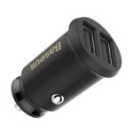 Carregador de Isqueiro Baseus Grain Car Charger 3.1A Dual USB-A Preto