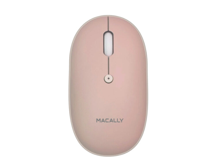 Rato Macally Recarregável Bluetooth | Rosa