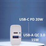 Adaptador de Corrente Ewent EW1321 20W Branco