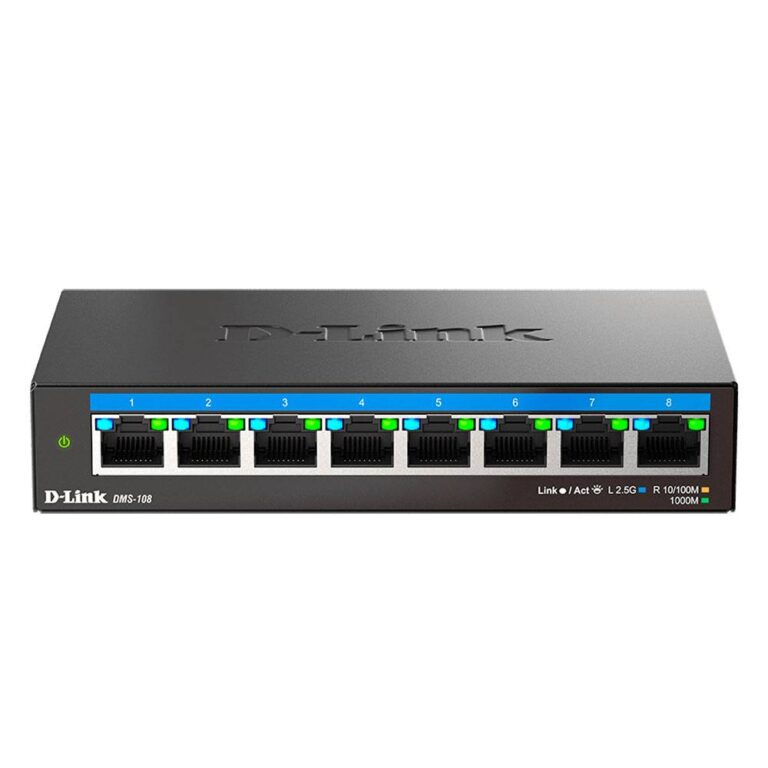 Switch de Rede D-Link DMS-108 8-Port Multi-Gigabit