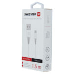 Cabo USB - USB-C Carregamento Rápido (1,5m-Branco) Swissten