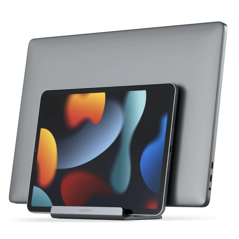 Suporte Satechi Dual Vertical Laptop/Tablet/Smartphone Stand Cinza