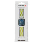 Bracelete esportiva Swissten para Apple Watch 38-41mm (Prata/Amarelo)