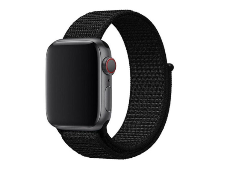 Bracelete Nylon Velcro Swissten para Apple Watch 42-49mm (Preto)