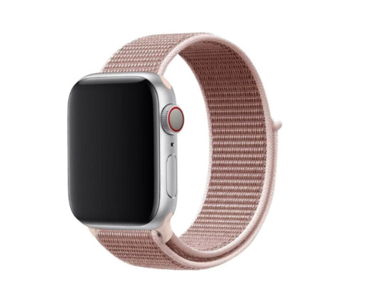 Bracelete Nylon Velcro Swissten para Apple Watch 42-49mm (Rosa dourado)