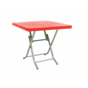 Mesa Picnic Dobrável Vermelho 80X80X75CM