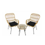 Conjunto 2 Cadeiras + Mesa Castanho 56X57X87CM