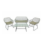 Conjunto 3 Cadeiras + Mesa Castanho 67X70X79CM