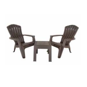 Conjunto Mesa + 2 Sofás Rattan Moca 89CM