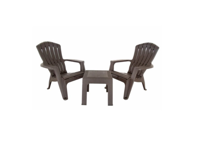 Conjunto Mesa + 2 Sofás Rattan Moca 89CM