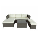 Conjunto Sofás + Mesa Castanho Esc. 137X73X64CM