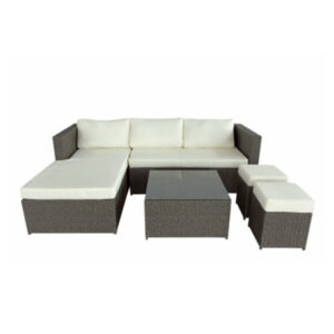 Conjunto Sofás + Mesa Castanho Esc. 137X73X64CM