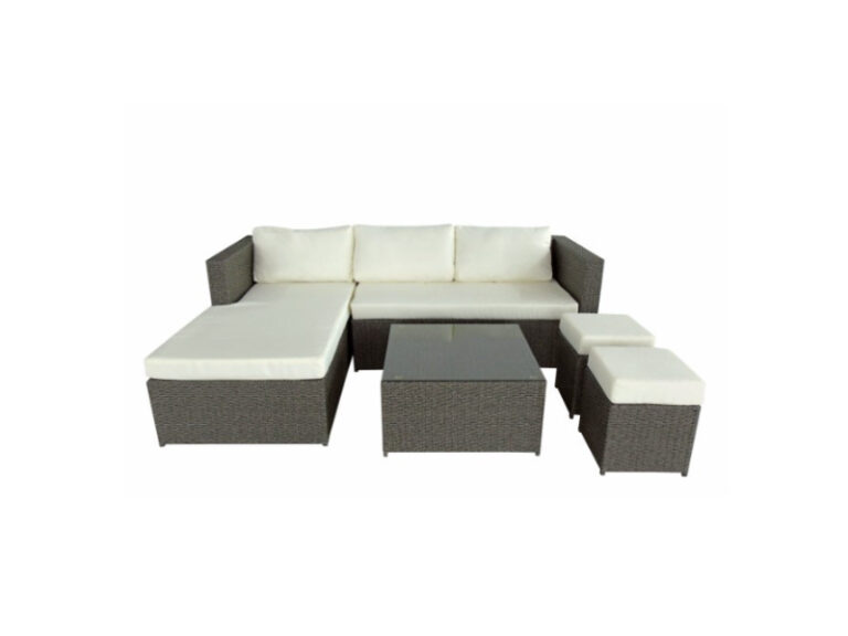 Conjunto Sofás + Mesa Castanho Esc. 137X73X64CM
