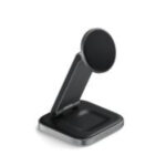 Carregador Wireless Satechi 3-in-1 Foldable Qi2 Charging Stand Cinza