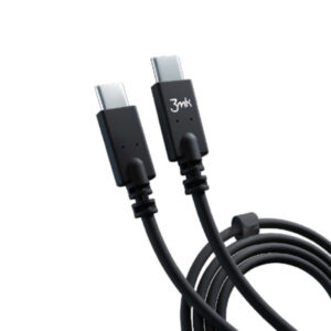 Cabo USB-C 3MK Hyper Cable 1M 4K60HZ 100W Preto