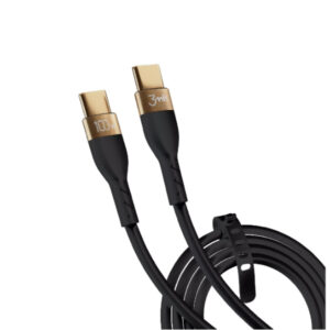 Cabo USB-C 3MK Hyper Silicone 2M 100W Preto