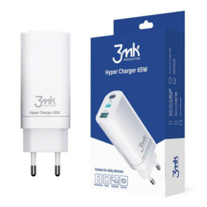 Carregador 3MK HyperCharger PD 3.0QC 4.0 65W Branco