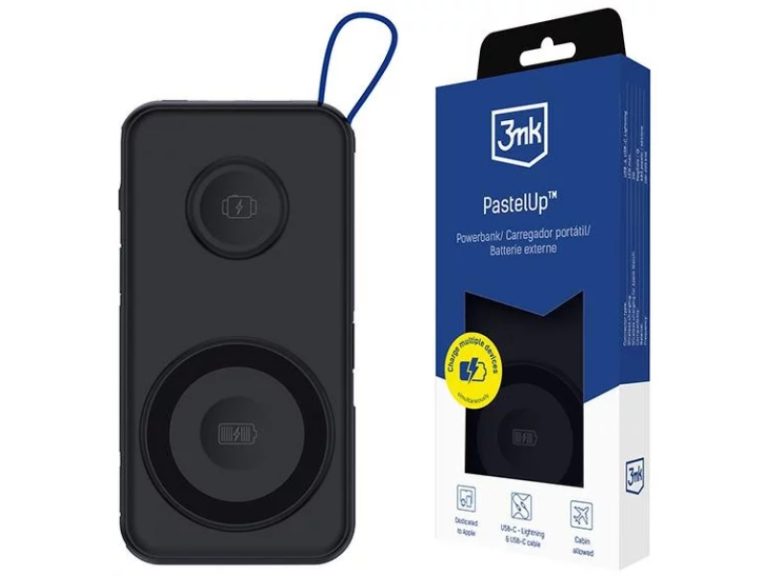 PowerBank 3MK PastelUp 10000mAh 22.5W Preto_5903108583176