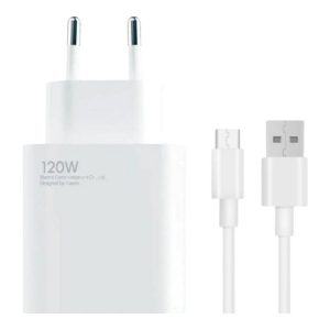 Carregador de Tomada Xiaomi HyperCharge Combo USB 120W Branco c/ Cabo Type-C