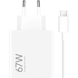 Carregador de Tomada Xiaomi HyperCharge Combo USB 67W Branco c/ Cabo Type-C