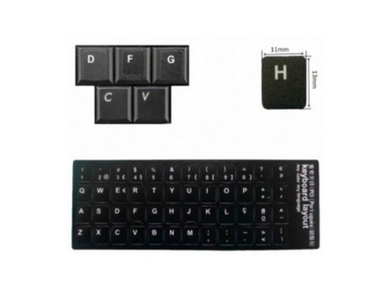 Stickers p/ Teclado de Portátil Preto