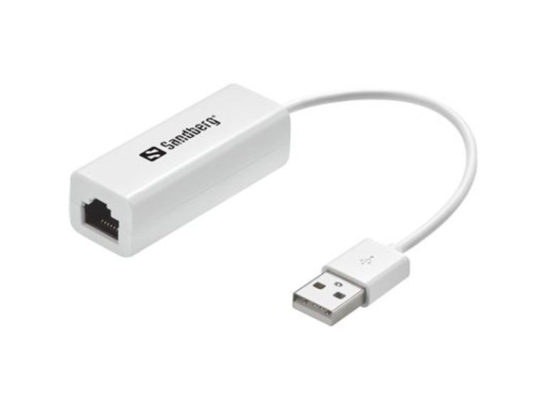 Adaptador de Rede Sandberg USB para Network Converter | Branco