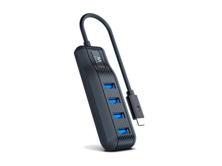Hub USB-C Ewent EW1137 4-Port USB 3.2 Gen1 Preto