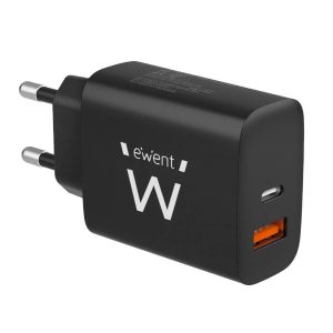 Carregador EWENT de Parede EW1319 (20W - USB) Preto