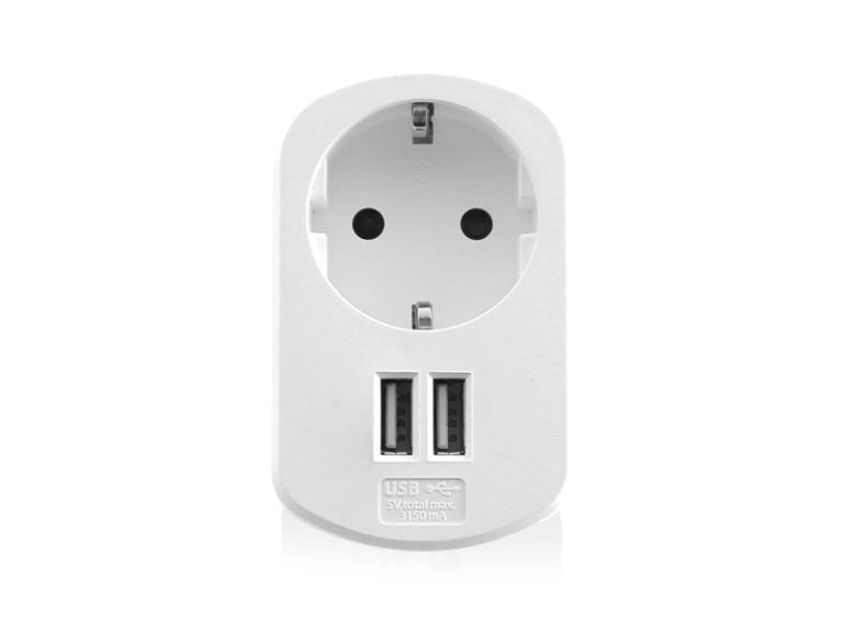 Carregador Ewent EW1211 2 Portas USB 15.5W 3.1A Branco