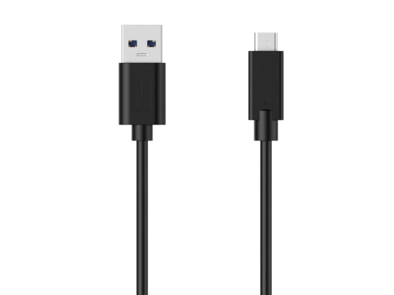 Cabo USB-A p/ USB-C Ewent EC1044 USB 3.1 Gen1 5Gbps 3A 60W 3m Preto