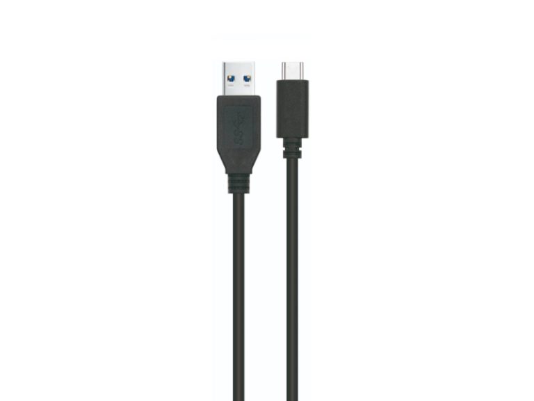 Cabo USB-A p/ USB-C Ewent EC1056 USB 3.2 Gen1 5Gbps 3A 60W 1.8m Preto