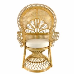 Cadeira Rattan - Pavão Castanho PEACOCK-A