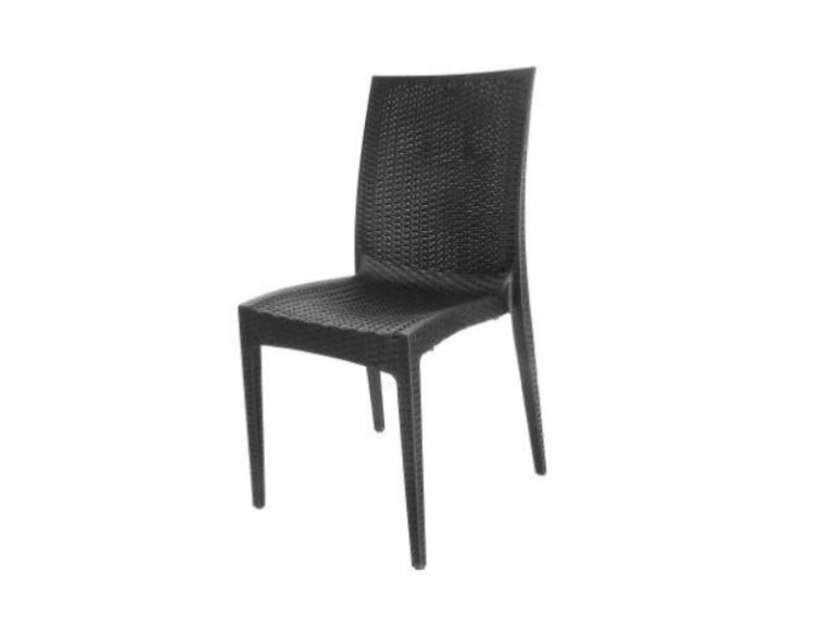Cadeira de Plástico Preta 43X44X88cm