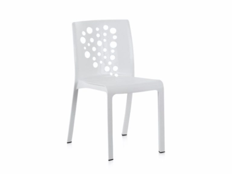 Cadeira de Plástico Cocktail Branca 48X53X80cm