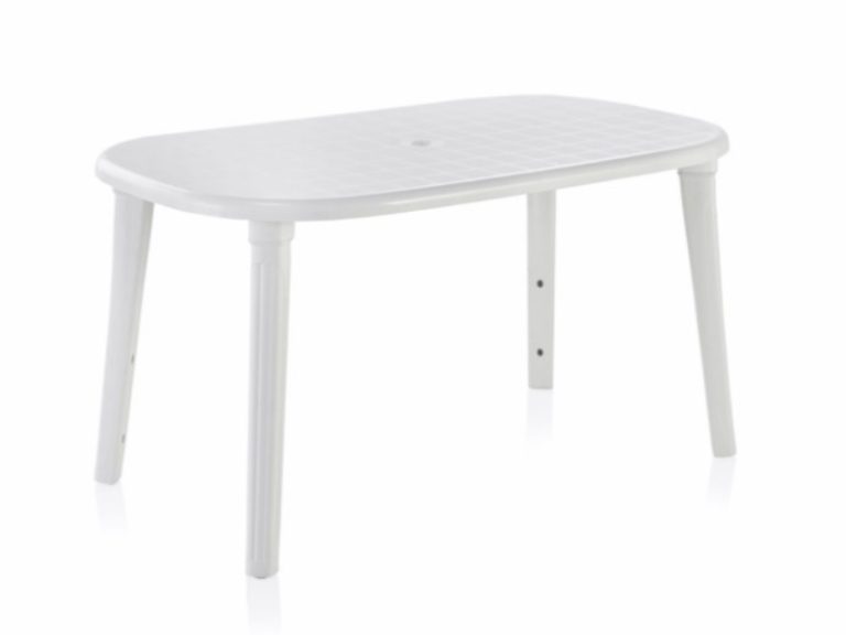 Mesa de Plástico Retangular Cancun Branca 140X80X73cm