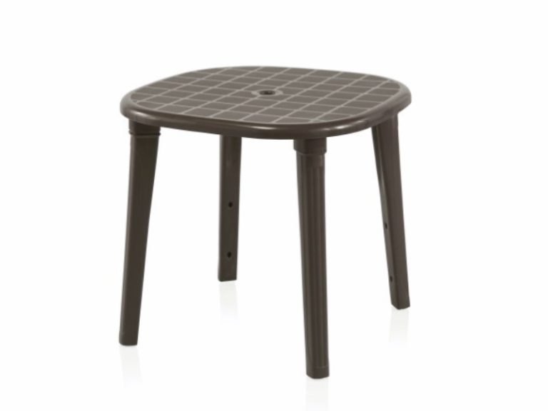 Mesa de Plástico Cancun Quadrada Wengue 80X80X73cm