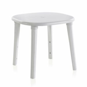 Mesa de Plástico Quadrada Cancun Branca 80X80X73cm
