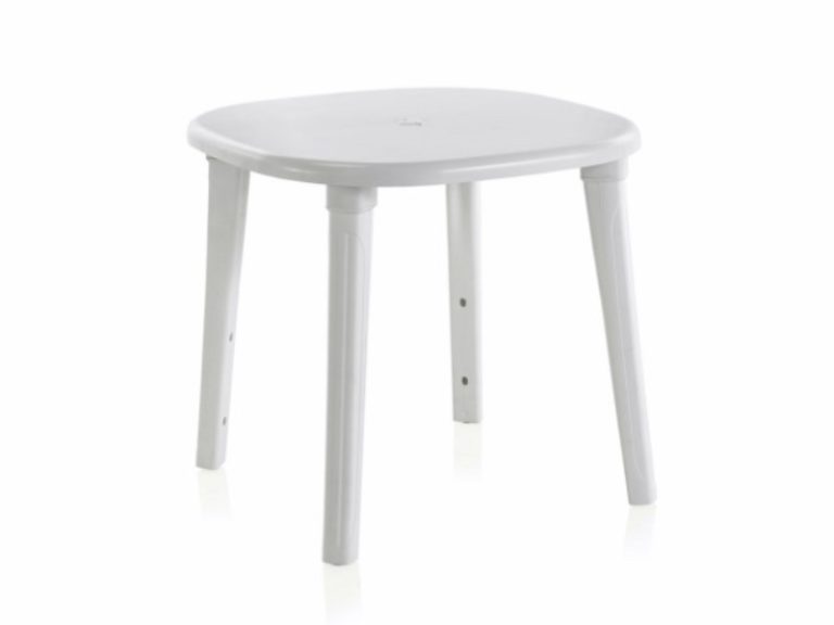 Mesa de Plástico Quadrada Cancun Branca 80X80X73cm