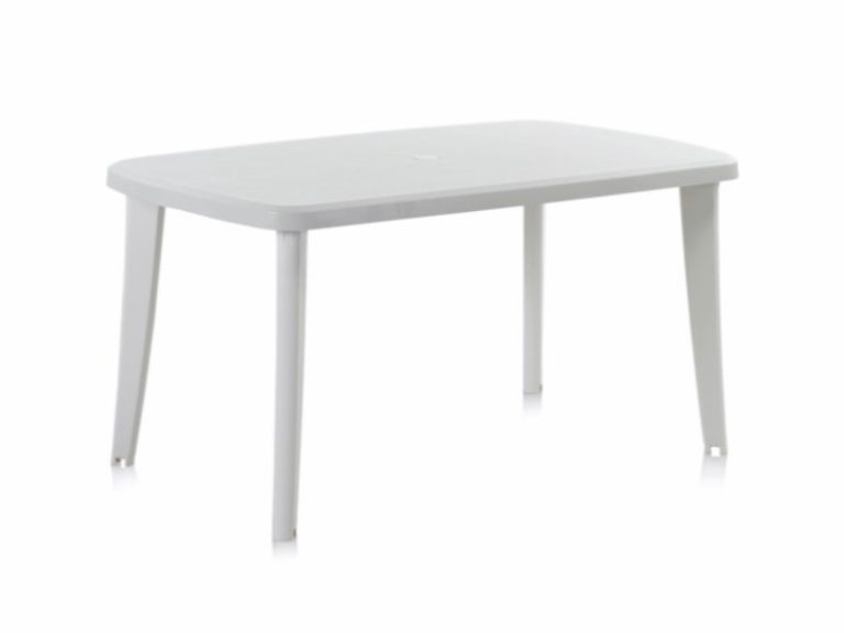 Mesa de Plástico Retangular Tonelle Branca 140X80X73cm