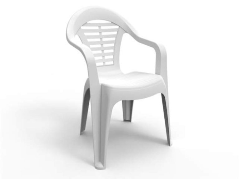 Cadeira de Plástico Menorca Branca 60X54X86cm