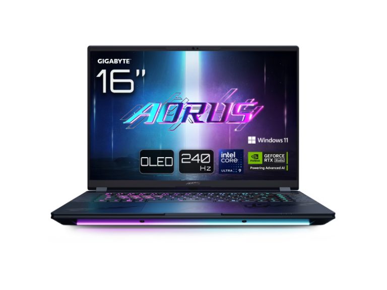 Portátil Gigabyte AORUS Master 16 BYHC5PTE64SP 16 Ultra 9 275HX 32GB DDR5 1TB RTX 5080 OLED 240Hz W11 Pro