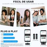 Microfone de Lapela BOYA BY-V20 (2 TX + 1 RX) Ultracompact 2.4GHz Wireless USB-C Preto