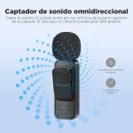 Microfone de Lapela BOYA BY-V20 (2 TX + 1 RX) Ultracompact 2.4GHz Wireless USB-C Preto