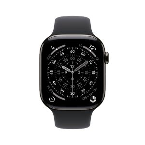 Apple Watch Series 11 GPS + Cellular 42mm Titânio Ardósia c/ Bracelete Desportiva Preta - S/M