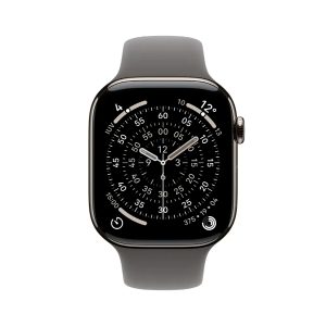 Apple Watch Series 11 GPS + Cellular 42mm Titânio Natural c/ Bracelete Desportiva Cinzento Rocha - M/L
