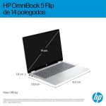 Portátil HP OmniBook 5 Flip 14-fp0014np 14 Intel® Core™ 7 150U 16GB 1TB SSD W11H Prateado (10)